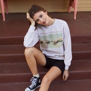 Michelangelo crew neck sweatshirt from pacsun!!